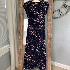 Boden Stretch Jersey Navy Floral Maxi Dress